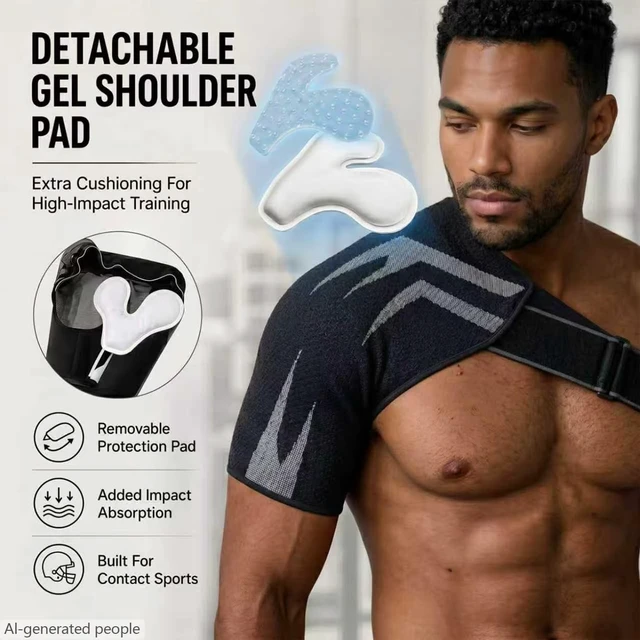 Alt view image 4 of 7 - Shoulder Brace for Men & Women Rotator Cuff Compression Support (L)