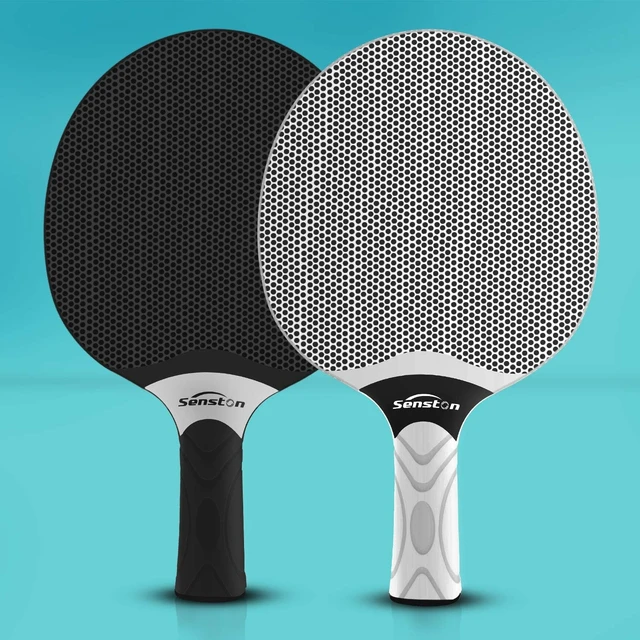 Alt view image 2 of 6 - Table Tennis Rackets Set Professional Ping Pong Paddle Set for 4 Players, Composite Rubber, Indoor or Outdoor Games