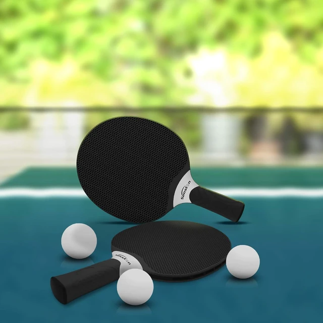 Alt view image 5 of 6 - Table Tennis Rackets Set Professional Ping Pong Paddle Set for 4 Players, Composite Rubber, Indoor or Outdoor Games