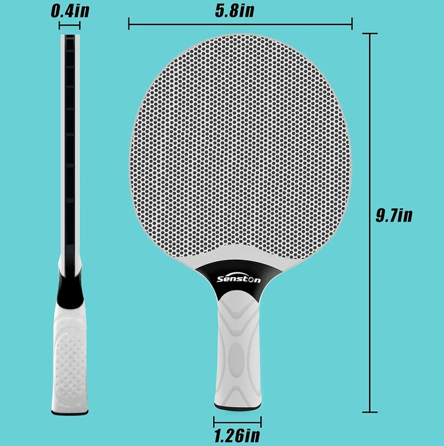 Alt view image 6 of 6 - Table Tennis Rackets Set Professional Ping Pong Paddle Set for 4 Players, Composite Rubber, Indoor or Outdoor Games