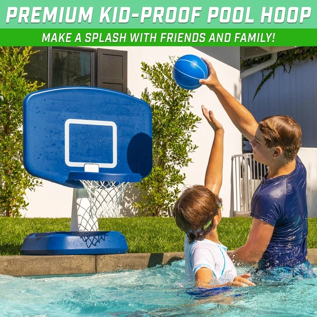 Alt view image 2 of 6 - Splash Hoop Classic Swimming Pool Basketball Game (Blue)
