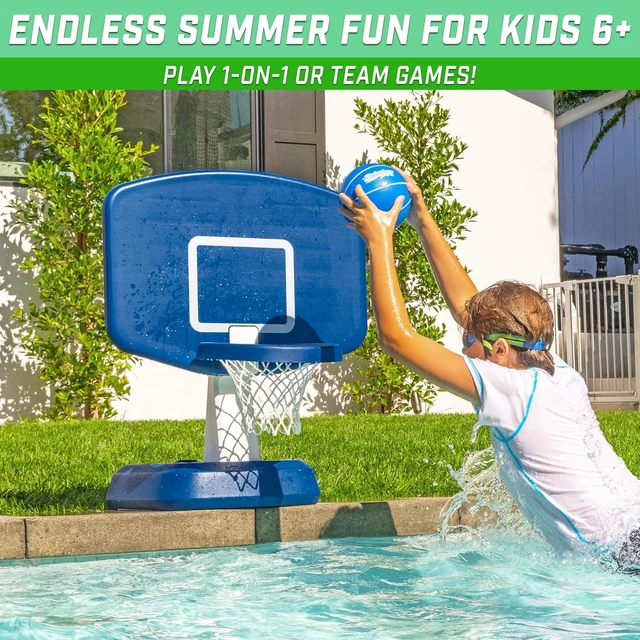 Alt view image 3 of 6 - Splash Hoop Classic Swimming Pool Basketball Game (Blue)