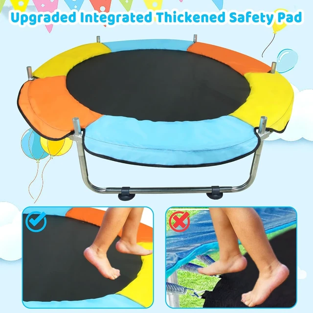 Alt view image 2 of 7 - 55" Toddler Trampoline for Kids Ages 1-8 Small Indoor/Outdoor Trampoline