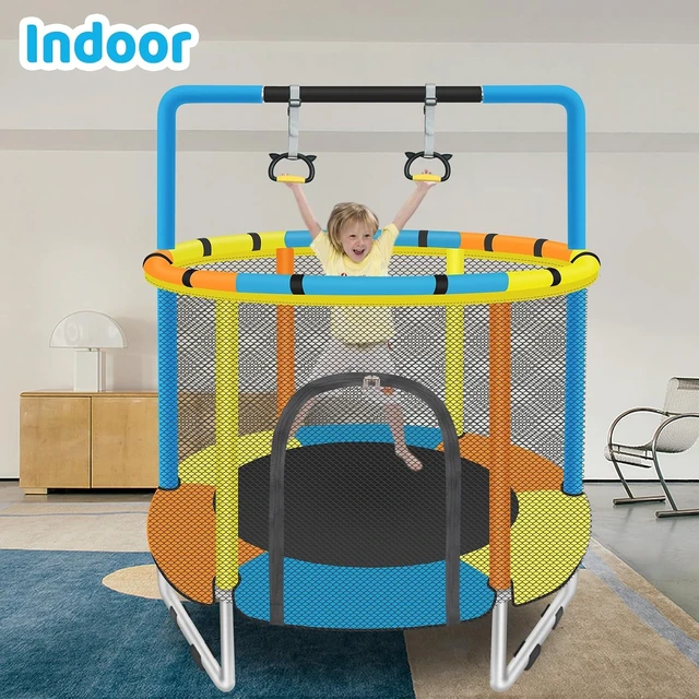 Alt view image 7 of 7 - 55" Toddler Trampoline for Kids Ages 1-8 Small Indoor/Outdoor Trampoline