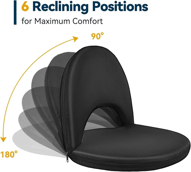 Alt view image 3 of 6 - Reclining Stadium Seats with Back Support Floor Chair