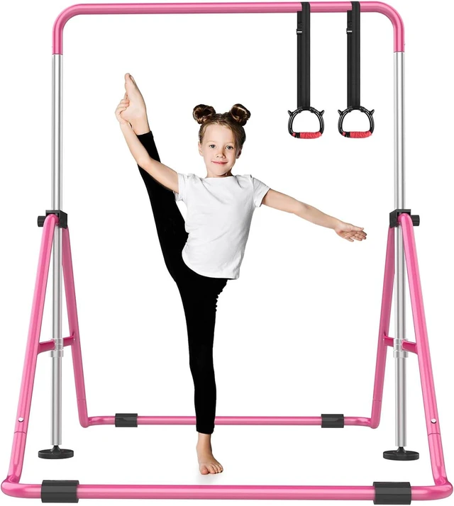 Main image of Foldable Gymnastics Bar for Kids 5-Height Adjustable, for Home