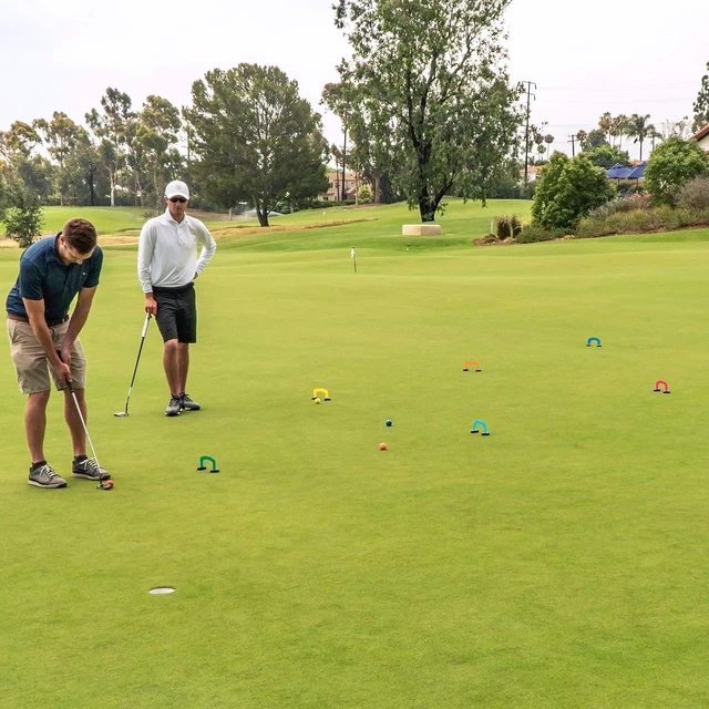 Alt view image 3 of 5 - Putt-Thru Croquet Putting Game 9 Gates & 4 Golf Balls