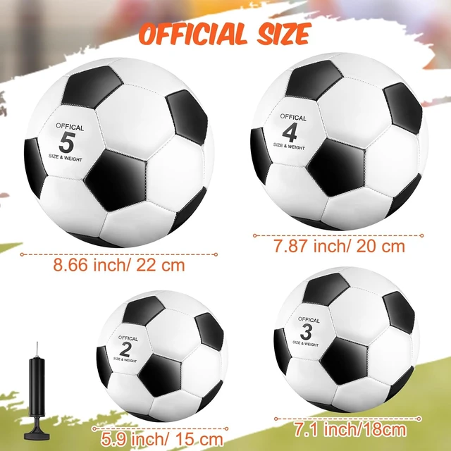 Alt view image 2 of 7 - 24-Pack Deflated Soccer Balls with Pump Bulk Official Size World Soccer Ball for Back to School, Teen/Adult/Kid Indoor-Outdoor Training & Charity Donation Gift