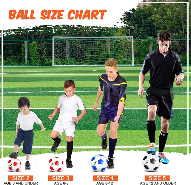 Alt view image 3 of 7 - 24-Pack Deflated Soccer Balls with Pump Bulk Official Size World Soccer Ball for Back to School, Teen/Adult/Kid Indoor-Outdoor Training & Charity Donation Gift