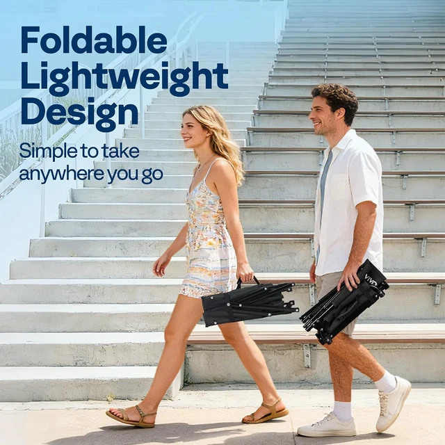 Alt view image 3 of 7 - Folding Stadium Seats with Back Support Ultra-Compact