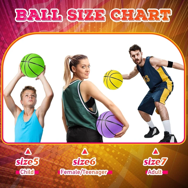 Alt view image 4 of 7 - 6-Pack Bulk Rubber Basketballs with Pump