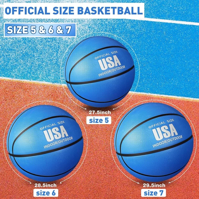 Alt view image 2 of 6 - 4-Pack Bulk Rubber Basketballs
