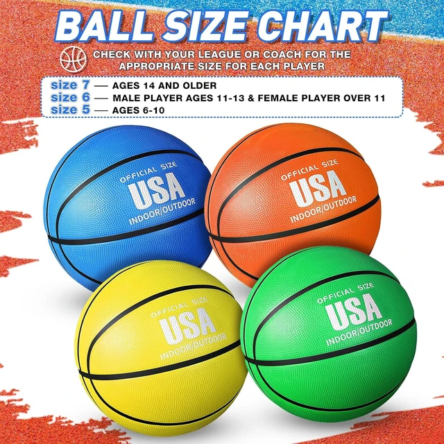 Alt view image 3 of 6 - 4-Pack Bulk Rubber Basketballs