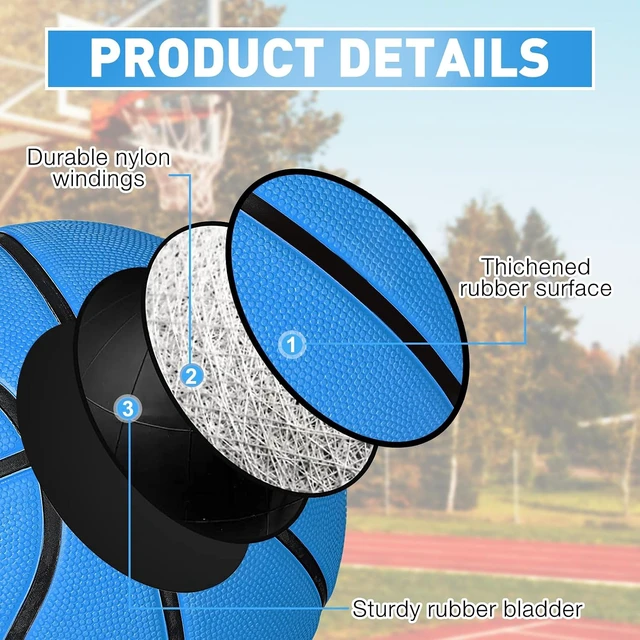 Alt view image 4 of 6 - 4-Pack Bulk Rubber Basketballs