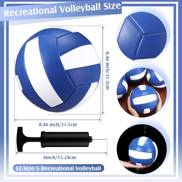 Alt view image 2 of 6 - Recreational Volleyball Size 5, with Air Pump