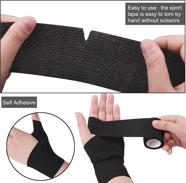 Alt view image 3 of 7 - 108-Roll Elastic Adhesive Tape 2" Self-Adherent Bandages (Black)