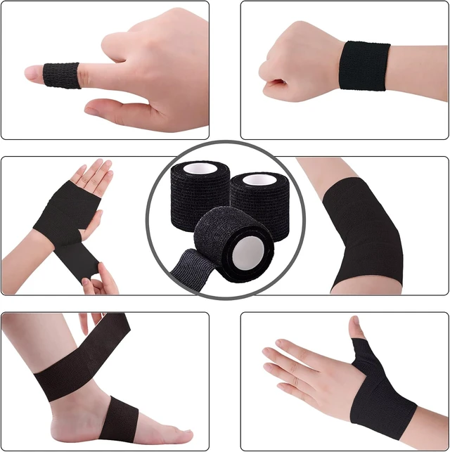 Alt view image 4 of 7 - 108-Roll Elastic Adhesive Tape 2" Self-Adherent Bandages (Black)