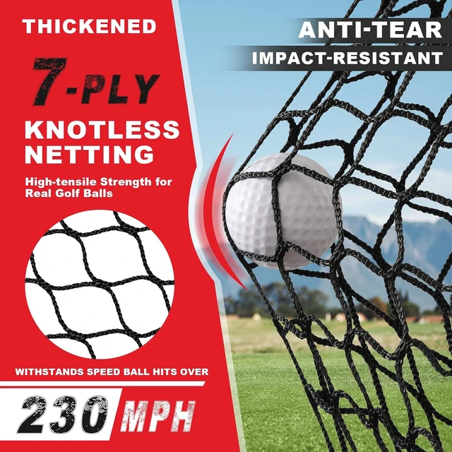 Alt view image 2 of 7 - 10x7FT Heavy-Duty Golf Net Chipping Net with Mat for Home Practice