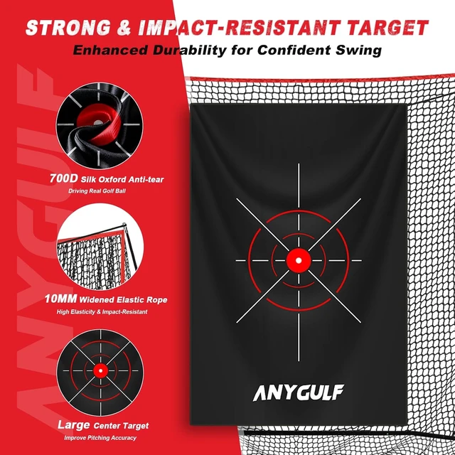 Alt view image 4 of 7 - 10x7FT Heavy-Duty Golf Net Chipping Net with Mat for Home Practice