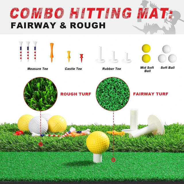 Alt view image 5 of 7 - 10x7FT Heavy-Duty Golf Net Chipping Net with Mat for Home Practice