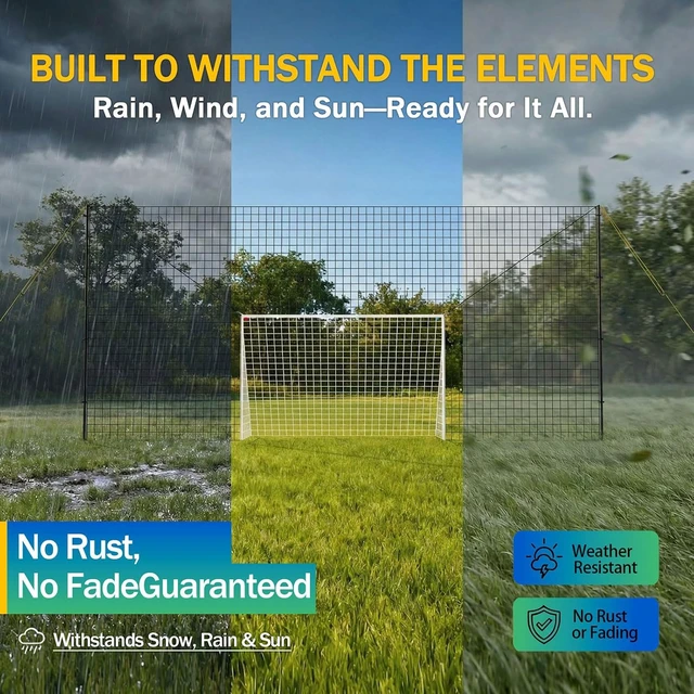 Alt view image 3 of 7 - 3-in-1 Soccer Goal with Rebounder & Backstop Net
