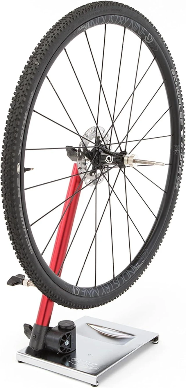 Alt view image 2 of 6 - Pro Truing Stand with Thru-Axle Adapter (Red)