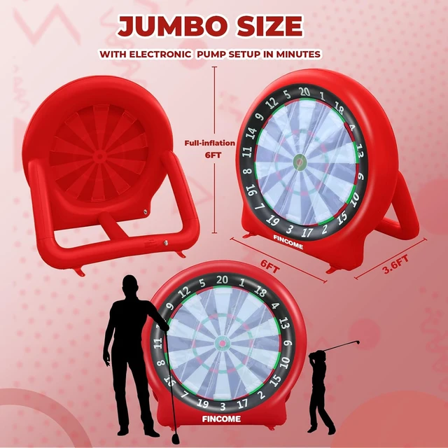 Alt view image 3 of 4 - Inflatable Dartboard Kick Darts Soccer Golf Dart Outdoor Game