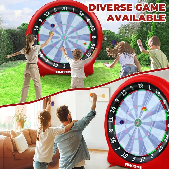 Alt view image 2 of 4 - Inflatable Dartboard Kick Darts Soccer Golf Dart Outdoor Game