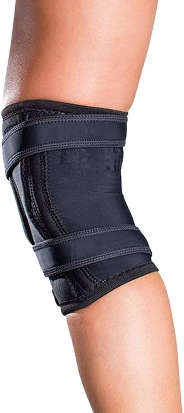 Alt view image 2 of 5 - Tru-Pull Lite Knee Brace (Black, Left Leg, X-Large)