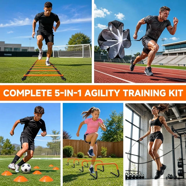 Alt view image 3 of 7 - Agility Ladder Soccer Football Training Equipment for Agility & Speed Training