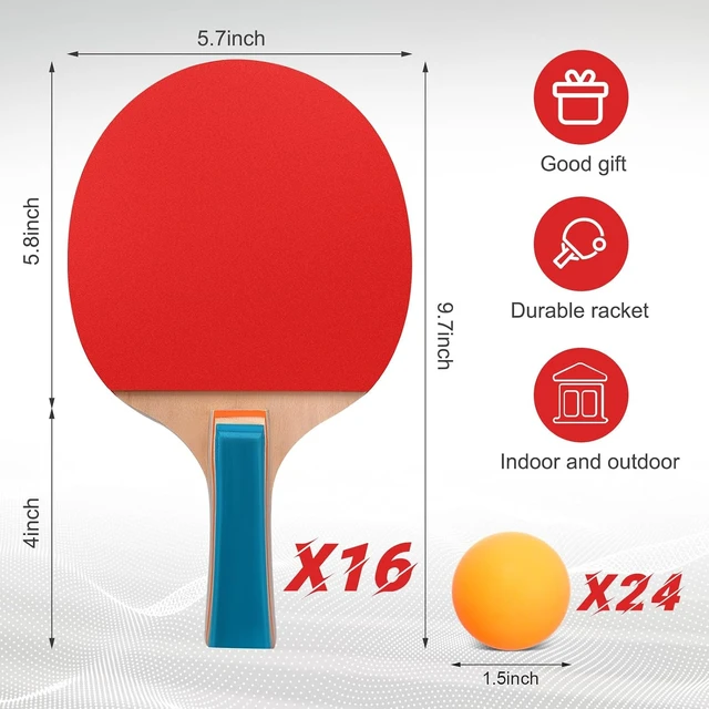 Alt view image 2 of 6 - Paddle Set for Table Tennis