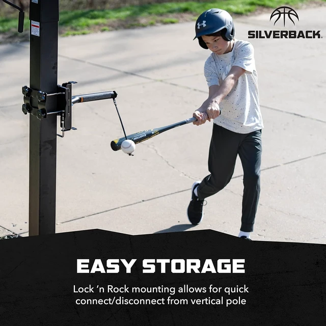 Alt view image 3 of 7 - Portable Baseball Swing Trainer with Lock 'n Rock Technology (Black)