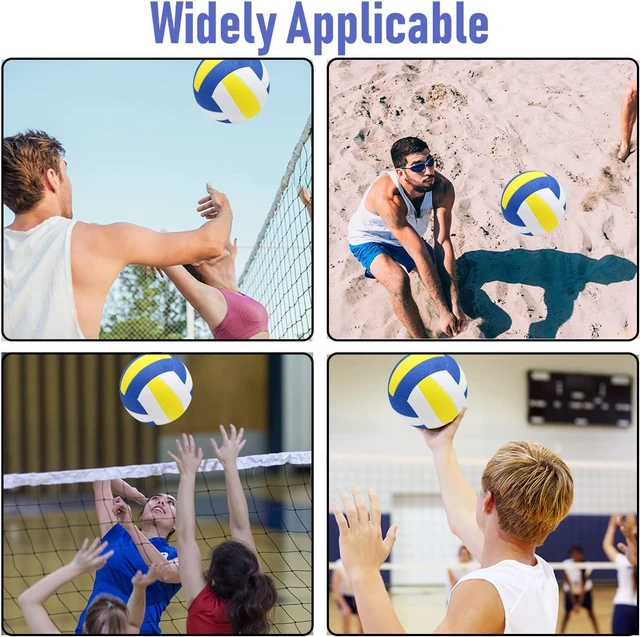 Alt view image 6 of 7 - 6-Pack Official Size 5 Volleyballs Synthetic Leather, Ball Pump & Net Bag Included, Competition Indoor/Outdoor