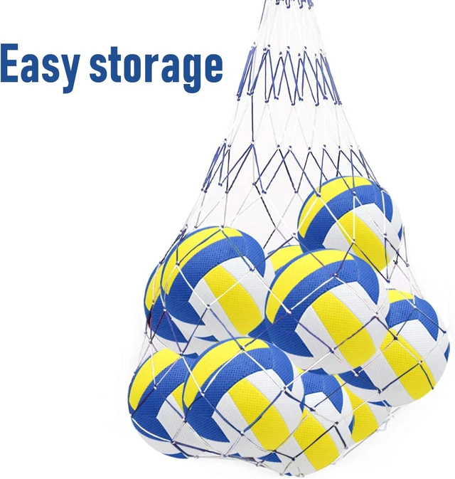 Alt view image 7 of 7 - 6-Pack Official Size 5 Volleyballs Synthetic Leather, Ball Pump & Net Bag Included, Competition Indoor/Outdoor
