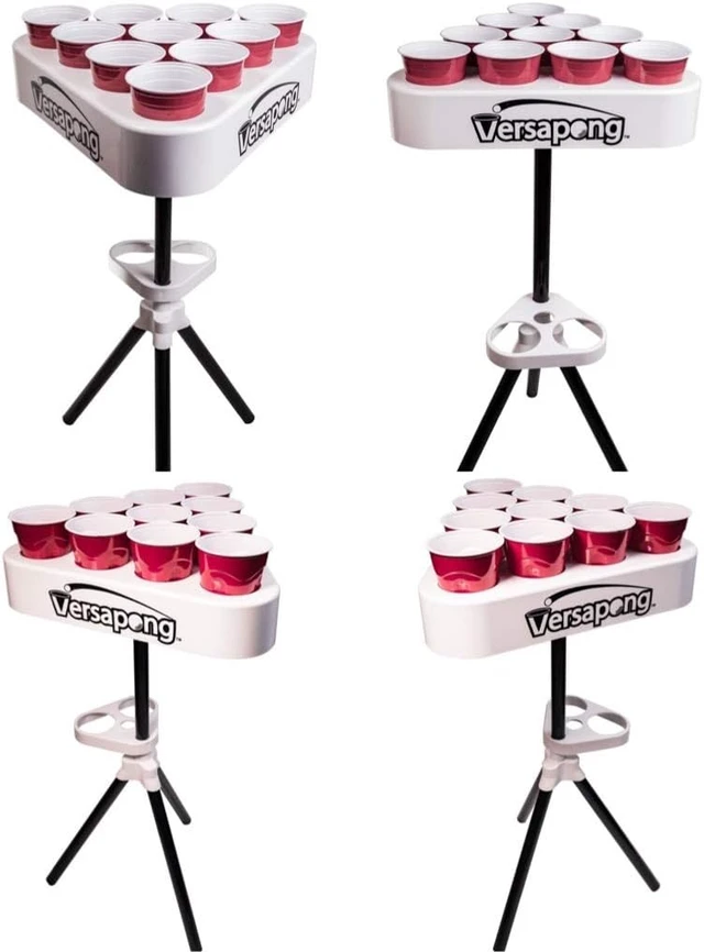 Alt view image 2 of 7 - Portable Beer Pong Table Tailgate Game with Backpack Carry Case & Balls