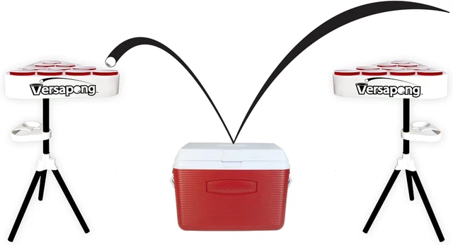 Alt view image 5 of 7 - Portable Beer Pong Table Tailgate Game with Backpack Carry Case & Balls