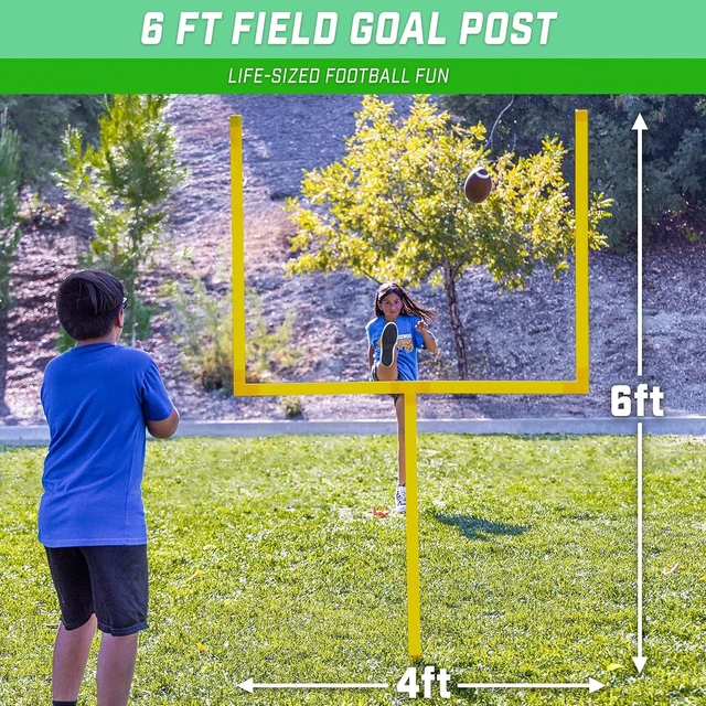 Alt view image 2 of 6 - Football Field Goal Post 6 or 8 ft Backyard Football Game