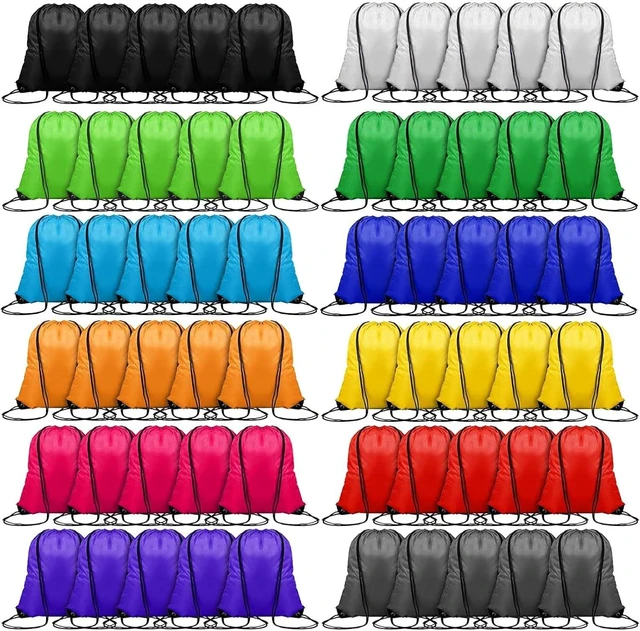 Main image of 120-Pack Drawstring Backpacks Sport Gym Cinch Bags for Women & Men Outdoor Sports, 12 Colors