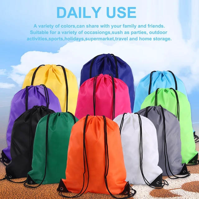 Alt view image 3 of 6 - 120-Pack Drawstring Backpacks Sport Gym Cinch Bags for Women & Men Outdoor Sports, 12 Colors