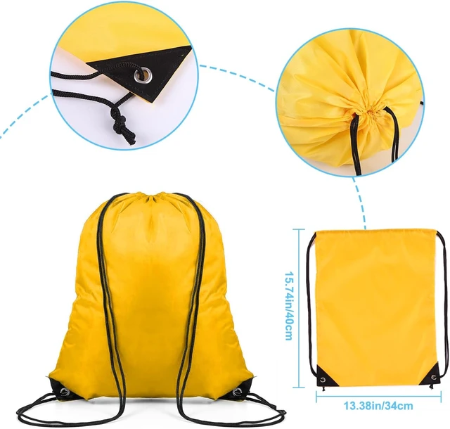 Alt view image 5 of 6 - 120-Pack Drawstring Backpacks Sport Gym Cinch Bags for Women & Men Outdoor Sports, 12 Colors