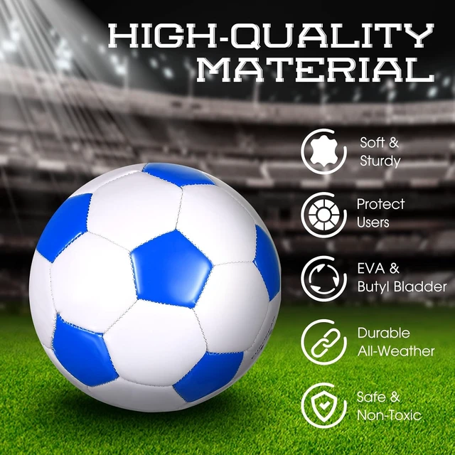 Alt view image 4 of 6 - 8-Pack Bulk Soccer Balls with Pump for Kids Indoor & Outdoor