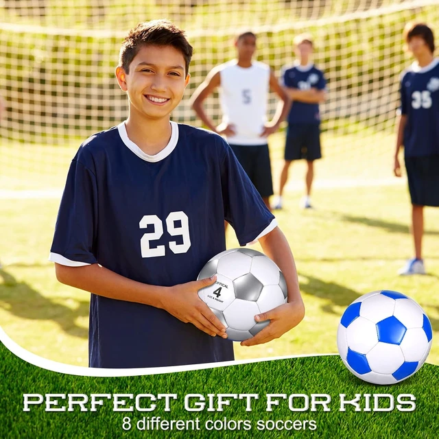 Alt view image 6 of 6 - 8-Pack Bulk Soccer Balls with Pump for Kids Indoor & Outdoor