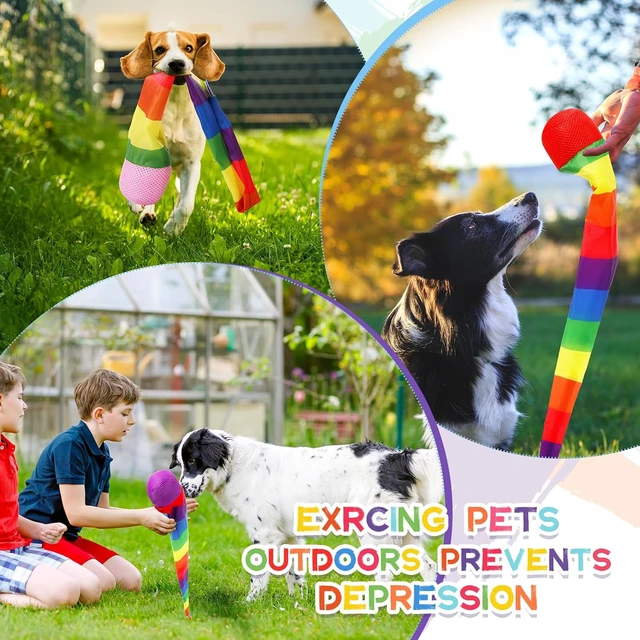 Alt view image 5 of 7 - 12-Pack 28" Throw & Catch Balls with Rainbow Tail for Kids