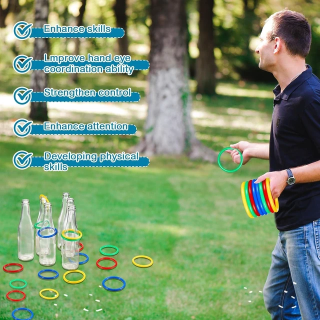 Alt view image 3 of 6 - Ring Toss Game Set Outdoor Carnival
