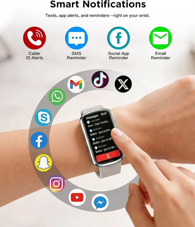 Alt view image 4 of 7 - Smart Watch Fitness Tracker for Women & Men 24/7 Health Activity Monitor