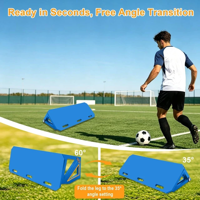 Alt view image 4 of 6 - 3-Angle Soccer Rebounder Board Portable Wall for Passing & Shooting