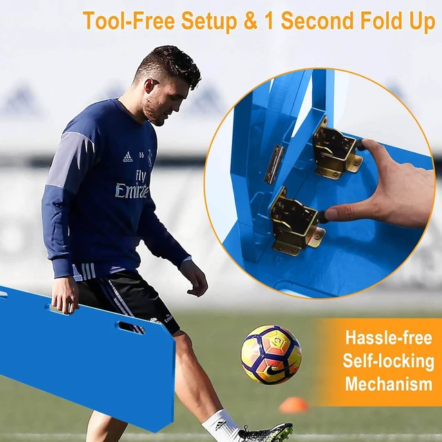 Alt view image 5 of 6 - 3-Angle Soccer Rebounder Board Portable Wall for Passing & Shooting