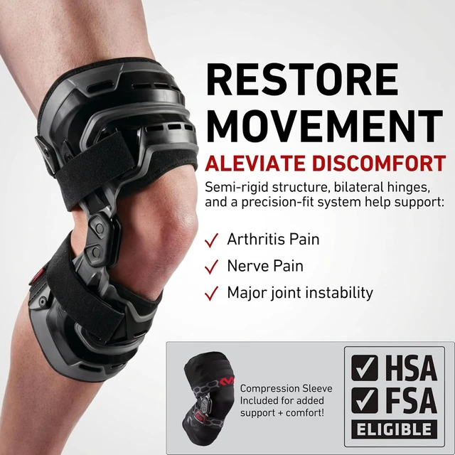 Alt view image 3 of 7 - Heavy-Duty Hinged Knee Brace for Men ACL/MCL/PCL Support, Side Stabilizers
