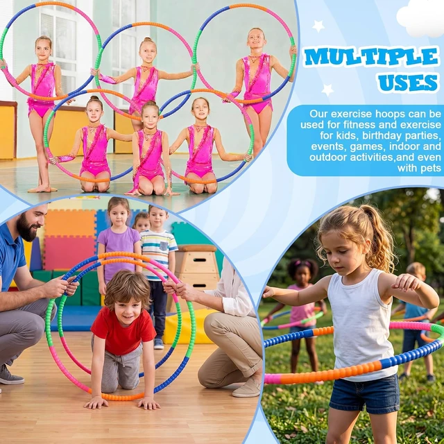 Alt view image 6 of 7 - Plastic Hoops for Kids, 16 Pcs