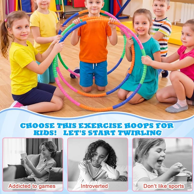 Alt view image 7 of 7 - Plastic Hoops for Kids, 16 Pcs
